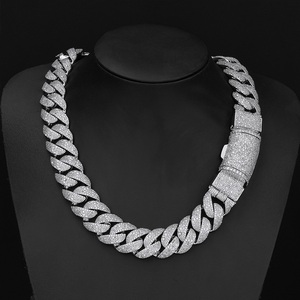 Mens Lab Grown Diamond 925 Silver Iced Out Cuban <b>Link</b> Bracelet Luxury Statement Fashion <b>Jewellery</b> - Product Image 1