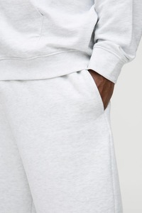 Pantalones Deportivos Blancos de Algodón para Hombre, Cintura Elástica, Corte Ancho Informal, Logotipo con Letras Estampadas en la Pierna Derecha, Ropa Urbana de Otoño - Product Image 2