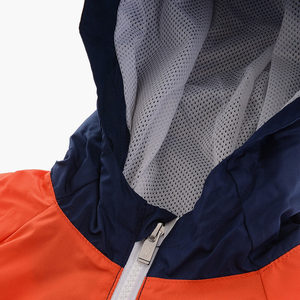 Veste coupe-vent à capuche pour garçons, couleur contrastée, avec logo tête de mort, manches longues, fermeture éclair sur le devant, poches latérales, streetwear d'automne - Product Image 2
