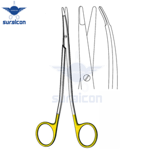 Tijeras Metzenbaum-Freeman de 18 cm (7 Pulgadas), Tijeras Quirúrgicas Curvas con Punta Redonda, de Carburo de Tungsteno TC Dorado, Acero Inoxidable - Product Image 2