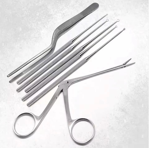 ชุดเครื่องมือขูดหู Hartman Alligator Adson Bayonet พรีเมียม สแตนเลสสตีล สำหรับหู คอ จมูก ใช้ซ้ำได้ ผ่านการรับรองมาตรฐาน CE ISO - Product Image 1