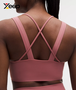 เสื้อชั้นในกีฬาโยคะคุณภาพสูงสำหรับผู้หญิง XEEP รุ่น XC-SB-103 แบบเรียบง่าย ระบายอากาศได้ดี สายปรับได้ แผ่นรองถอดออกได้ รองรับได้ดีเยี่ยม แห้งเร็ว - Product Image 4