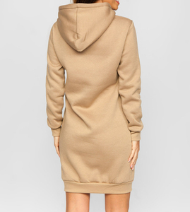 Women's Winter <b>Long</b> <b>Hoodie</b> Custom Relaxed Fit Soft Cotton Fleece 200g OEM ODM Private Label Factory Manufacturer - Product Image 4