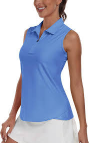 Polo sans manches slim fit de haute qualité pour femme, en mélange de coton respirant, toucher doux, pour l'exportation - Product Image 1