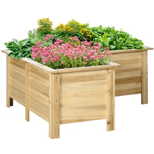 Jardinière surélevée en bois massif à 3 niveaux, bac à plantes modulaire durable en bois pour légumes et herbes de jardin, kit de jardinage - Product Image 2