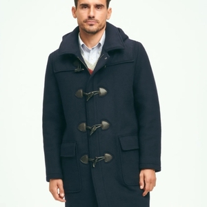 Winter New Retro Business Gentleman Woolen Jacket High Quality XL Size <b>Padded</b> Coat Double-<b>Breasted</b> Men's Plus Size Long Coat - Product Image 1