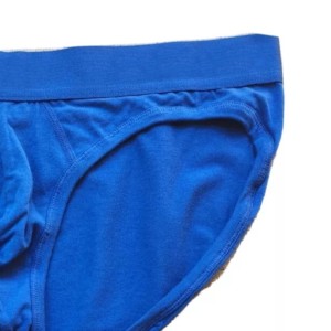 Men Mid-Rise Solid Blue <b>Boxer</b> Briefs 100% Cotton Knitted Seamless Breathable Eco-Friendly Everyday Wear - Product Image 3