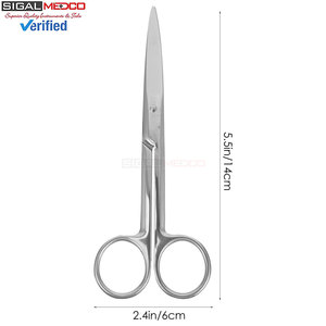 Tijeras Quirúrgicas Rectas Manuales de Acero Inoxidable de 14 CM, Instrumento de Disección Quirúrgica Médica con Certificación CE para Precisión - Product Image 3