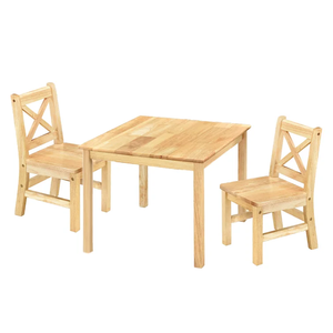 Ensemble de meubles ergonomiques 3 pièces en bois massif, table de jeu moderne, chaise pour enfants, salle de jeux, salon, prix d'usine, pour l'école - Product Image 1