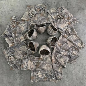 เสื้อฮู้ดลายพรางสำหรับล่าสัตว์ พิมพ์ลายดิจิตอลลายต้นไม้จริงทั่วตัว ผลิตโดยผู้ผลิตเสื้อผ้าสตรีทแวร์แบบสั่งทำพิเศษ สำหรับผู้ชาย - Product Image 2