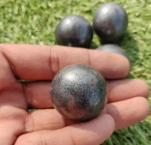 Natural Shungite Sphere <b>Crystal</b> <b>Ball</b> Polished Stone Figurine for Home Decor Business Gift - Product Image 3
