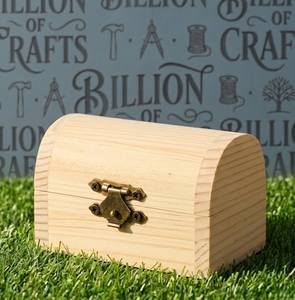 Caja de Almacenamiento Rectangular de Madera de Pino Natural Billion Crafts, Organizador de Madera Hecho a Mano, Contenedor para Regalos, Decoración Moderna para el Hogar - Product Image 3