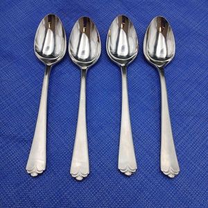 Stainless Steel Silver Spoon Flatware Vintage Eco-Friendly Back to School Restaurant Wedding Home High <b>Mirror</b> Polish - Product Image 2