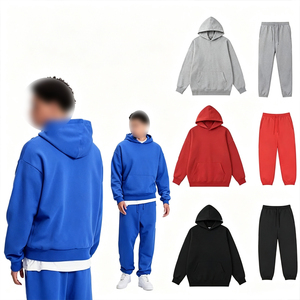 Sweat-shirt à capuche en coton épais imprimé floral pour homme, coupe ample, grande taille, streetwear, pull d'hiver anti-boulochage - Product Image 1