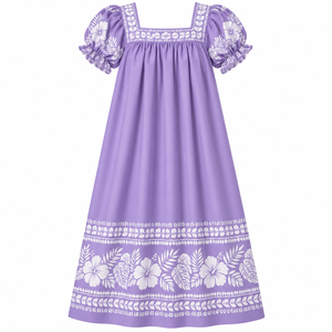 Robe Mumu à taille naturelle, imprimé floral et tribal, anti-plis, respirante, sur mesure, écologique, lavable - Product Image 2