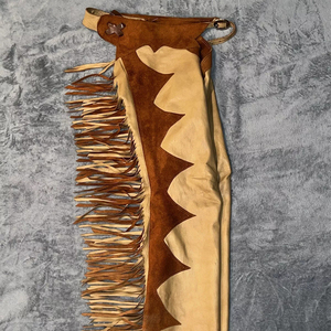 Western Horse <b>Chaps</b> Men Women Brown-suede Leather <b>Chaps</b> Latest Bikers Fashion <b>Riding</b> Leather <b>Chaps</b> For Sale - Product Image 3
