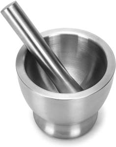 Stainless Steel Mortar and Pestle Traditional Spice <b>Grinder</b> for Kitchen Herbs Masala Medicine Crushing Tool - Product Image 4