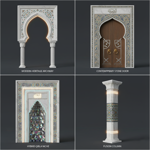 Décoration intérieure et extérieure de mosquée moderne en marbre naturel, entièrement personnalisable, résistante aux intempéries, sculptée à la main, écologique et de qualité supérieure - Product Image 2