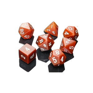 High quality stone dice Red carnelian natural crystal reiki healing gemstones <b>Engraved</b> stone custom dice set Vikings crystal - Product Image 1