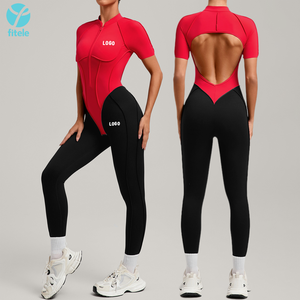 Nuevo Mono Deportivo de Yoga de Manga Larga para Mujer, Personalizado, de Spandex, con Cierre - Product Image 3