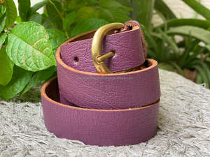 Nouvelle ceinture en cuir véritable décontractée formelle sans défaut ceinture de haute qualité en cuir véritable ceinture violette avec boucle réglable - Product Image 3