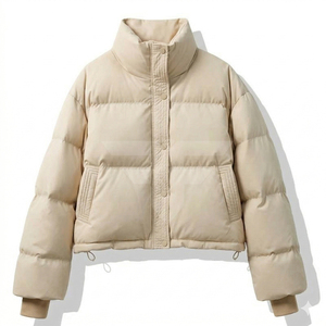 Chaqueta de algodón para mujer 2026, estilo moderno, corta, holgada, gruesa, tipo plumífero para la temporada de invierno - Product Image 1