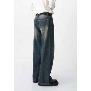 Pantalones vaqueros holgados de hombre, de pierna ancha, estilo casual, modernos, streetwear, elegantes, duraderos, transpirables, al por mayor - Product Image 3
