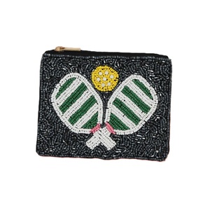 Porte-monnaie brodé de perles de designer, petit portefeuille style bohème avec doublure douce - Product Image 3