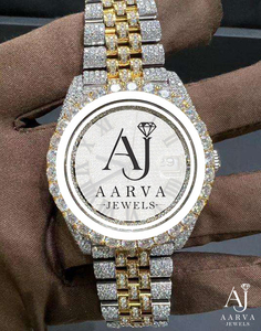 Reloj Mecánico Iced Out con Moissanita, 38mm, Analógico, Correa de Acero Inoxidable de 20mm, Esfera Redonda, Estilo Vintage Hip Hop, Unisex - Product Image 3
