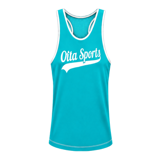 Turquoise White <b>Swim</b> Set Sleeveless Racerback Tank <b>Top</b> with Matching Shorts Lightweight Quick Dry Training Performance Swimwear - Product Image 3