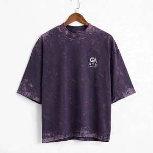 T-shirt à manches courtes en tricot pour homme GYM ACTIVE ENTERPRISES Acis Wash, coupe ample, épaules tombantes, coupe carrée, impression personnalisée - Product Image 6