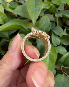 Anillo Abierto de Plata de Ley 925 con Circonita Cúbica en Forma de Pera, Anillo de Boda, Aniversario, Compromiso, para Mujer - Product Image 3