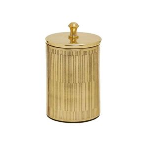 Luxury Textured Gold Kitchen <b>Canister</b> with Lid Engraved Brass Food Storage Jar Modern Airtight Coffee <b>Tea</b> Sugar Container - Product Image 1