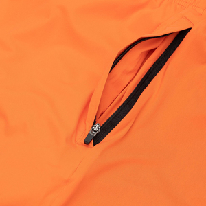 Pantalones Cortos Deportivos de Secado Rápido para Hombre, Color Naranja, con Bolsillos, Cintura Elástica, Cortos, de Color Sólido, Tejido de Punto - Product Image 5