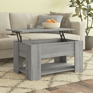Tavolino in legno ingegnerizzato grigio Sonoma 31.1 "x 19.3" x 16.1 "dimensioni - Product Image 1