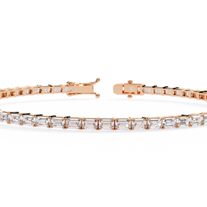 Aries Jewel Luxury Emerald Shape CVD HPHT Lab Grown Diamond 14k <b>Solid</b> <b>Gold</b> IGI Certified Bracelet Fine Jewelry Women - Product Image 5