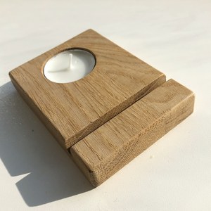 Handmade Wooden <b>Tea</b> <b>Light</b> Candle Holder for Home Decor - Product Image 2