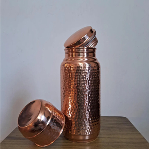 Handmade Copper Bottle Classic Design Metal Glass & Bottle Drinkware Wholesalers for Water Purification Boiling Water Drinkware - Product Image 4