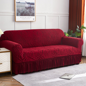 Jacquard <b>Sofa</b> Cover Full Length <b>Slipcover</b> Elastic Stretch Washable Skirt Design Modern Couch Protector - Product Image 4