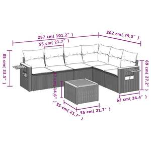 Conjunto de Sofás Modulares Grandes de Ratán PE Negro para Jardín, Muebles Modulares Elegantes para Exteriores - Product Image 3
