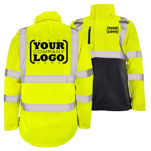 Veste de sécurité réfléchissante respirante haute visibilité pour les équipes d'intervention et l'utilisation en extérieur, vêtements de travail haute visibilité pour hommes en polyester - Product Image 2