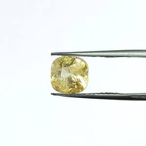Saphir jaune naturel de 3,91 carats, taille coussin, provenant du Sri Lanka, pierres précieuses en vrac pour la fabrication de bijoux et de bagues, Ratti Chart 4.25 YCIN-214 - Product Image 2