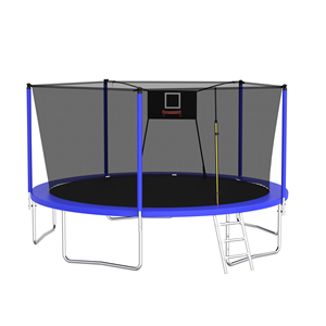 Trampolino Sportivo da 14 Piedi con Rete di Protezione, Trampolini Ricreativi per Uso Esterno e Interno - Product Image 6