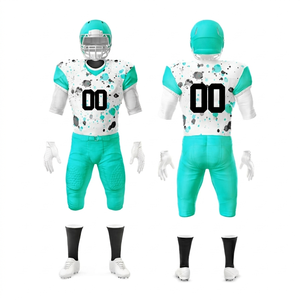 Tenues de football américain personnalisables violet-noir sublimées, anti-humidité, ajustées, pour hommes, toutes saisons - Product Image 4
