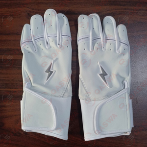 Gants de frappeur de baseball professionnels haut de gamme 100 % cuir Cabretta, manchette longue, protection du poignet, adhérence douce, pour hommes adultes, personnalisables - Product Image 3