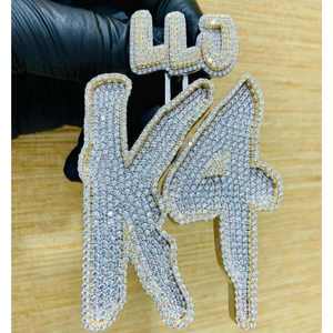 Oferta Especial: Elegante Colgante de Letra del Alfabeto Personalizado con Moissanita, Chapado en Plata, Joyería Unisex para Cumpleaños y Aniversarios - Product Image 4