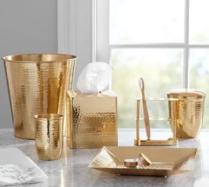 Indian Brass Bathroom Set Traditional Washroom Vanity Soap Dish <b>Toothbrush</b> <b>Holder</b> Tumbler Home Collection - Product Image 2