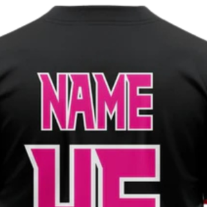 Maillot de baseball personnalisé noir et rose pour homme, respirant, uniforme d'équipe de softball, chemise de sport athlétique pour l'entraînement et les matchs - Product Image 6