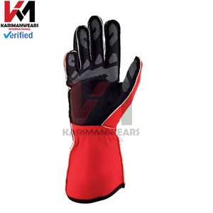 Guantes de Carreras de Automovilismo de Primera Calidad, de Cuero de Gamuza, Resistentes al Fuego, Guantes Profesionales de Karting, Servicio OEM - Product Image 2