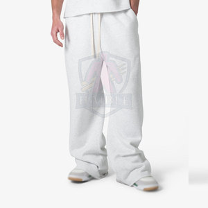 กางเกงวอร์มเอวสูงทรงคลาสสิกสำหรับผู้ชาย ผ้าฟลีซระบายอากาศ เป็นมิตรกับสิ่งแวดล้อม ทรงหลวมสำหรับเล่นกีฬาและสวมใส่ลำลอง - Product Image 6